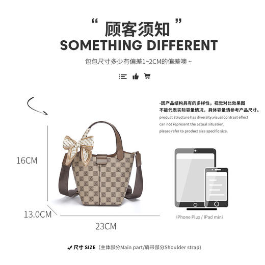 Safiya/索菲娅2023新款手提包时尚百搭水桶包单肩包女斜挎包女包SF900312Y 商品图7