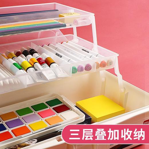 【母婴用品】-中小学生画画多功能收纳盒画箱手提式套装 商品图4