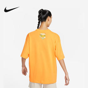 Nike/耐克女子T恤夏新宽松纯棉印花针织棉舒适圆领短袖FN3711-717