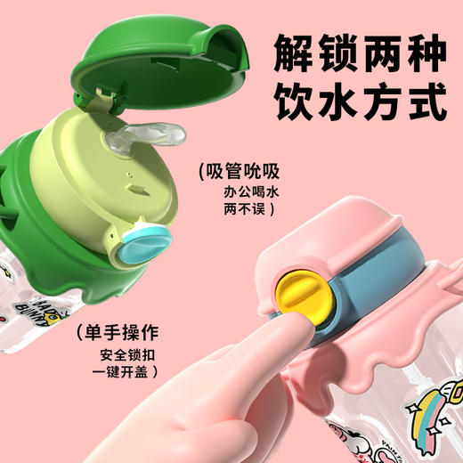 【野比兔】嘻嘻果冻杯 高颜值原创 IP公仔挂件 可调节IP背带，携带方便 三色可选，材质安全放心：杯体 TRITAN材质，食品级硅胶吸管，安心啃咬 严丝合缝，倒置不漏水 商品图6