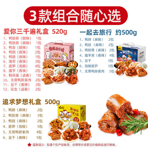 【鸭货姐妹的福音！kingwuu/精武鸭脖鸭货】荤素组合，好吃不腻，香辣可口，好吃又实惠，满满的卤味，荤素组合，休闲卤味小吃，零食大礼包七夕情人节健康 商品图5