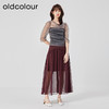oldcolour2023夏新款设计感小众透视网纱薄款蕾丝衬衫女O24012451 商品缩略图2