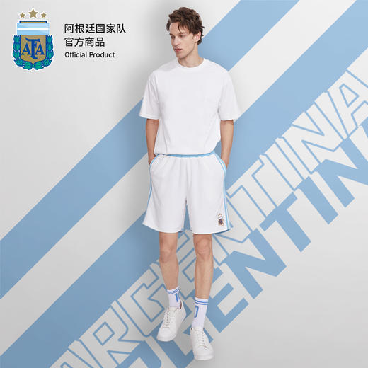 【三星冠军款】阿根廷国家队官方商品丨蓝白运动短裤透气舒适夏季 商品图2