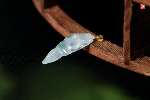 天然翡翠金镶玉鱼【知鱼之乐】吊坠 商品图1