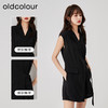 oldcolour2023夏季新款黑色气质V领西装连体休闲短裤女O23121361 商品缩略图1