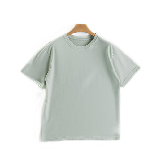 【马卡龙棉T恤】纯色女装春夏外穿宽松打底上衣圆领内搭套头短袖 商品图12