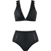 sisia2023新款泳衣女夏款深v性感黑色高腰海岛度假分体比基尼泳衣 商品缩略图4