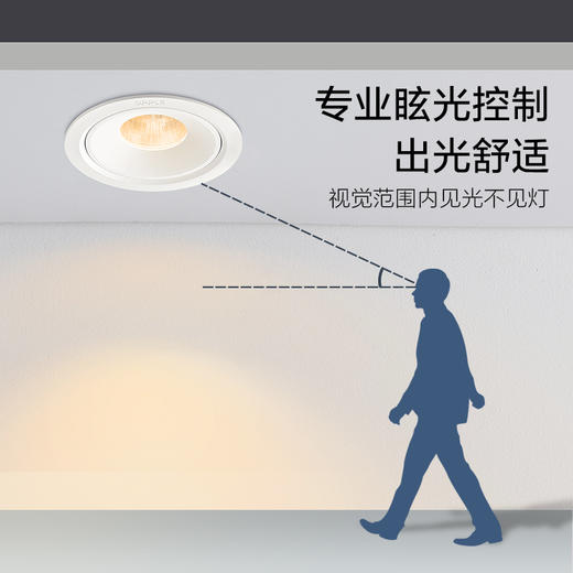 欧普 雅韵 棱镜防眩光筒灯  超薄嵌入式75mm 商品图1