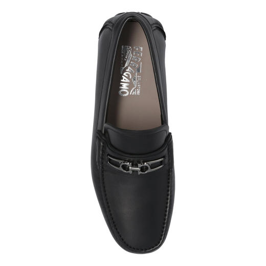FERRAGAMO 菲拉格慕 男士GANCINI扣饰皮鞋 黑色 753791 商品图2