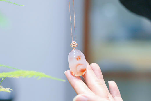 南红冰飘【潋滟】吊坠 镶嵌：18K金 商品图1