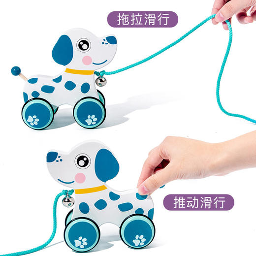 *【母婴用品】儿童拖拉玩具车手拉绳牵引动物车婴儿宝宝益智早教学步玩具 商品图3