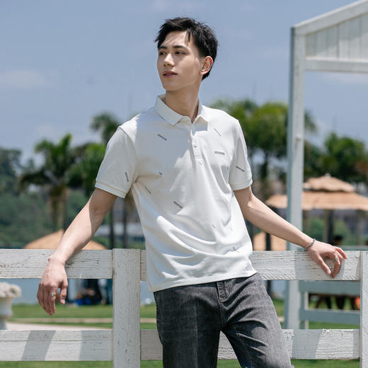 【断码清仓】HX 夏季翻领短袖T恤S102320508101POLO杉 商品图0