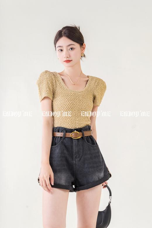 【门店同款】夏季泡泡袖褶皱上衣 150712775 商品图0