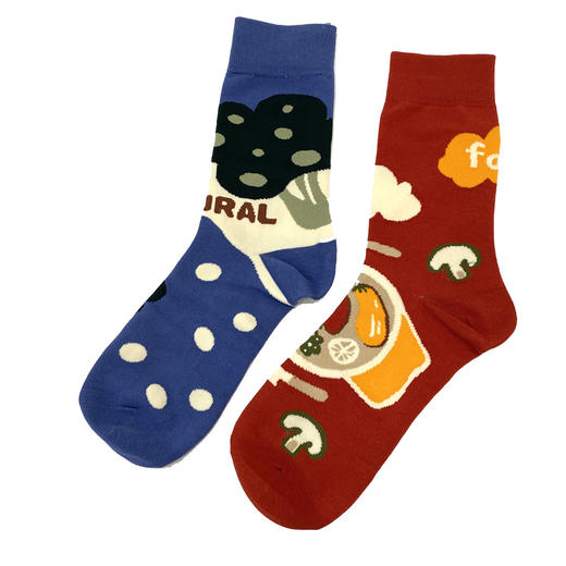 个性潮流运动中筒错袜 商品图3