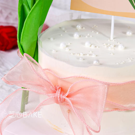 郁金芳华&郁金香蝴蝶结母亲节蛋糕 商品图3