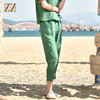 佐尔美夏季新款 100%桑蚕丝真丝莨绸长裤女E32KS60 商品缩略图2