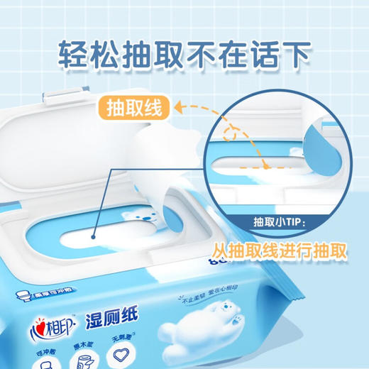 心相印  湿厕纸   私处清洁杀菌湿巾  80片×5包  XCY080+P2 商品图4