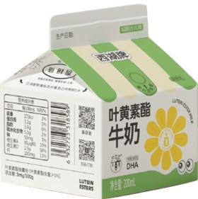 西湖牌屋顶叶黄素酯牛奶200ml