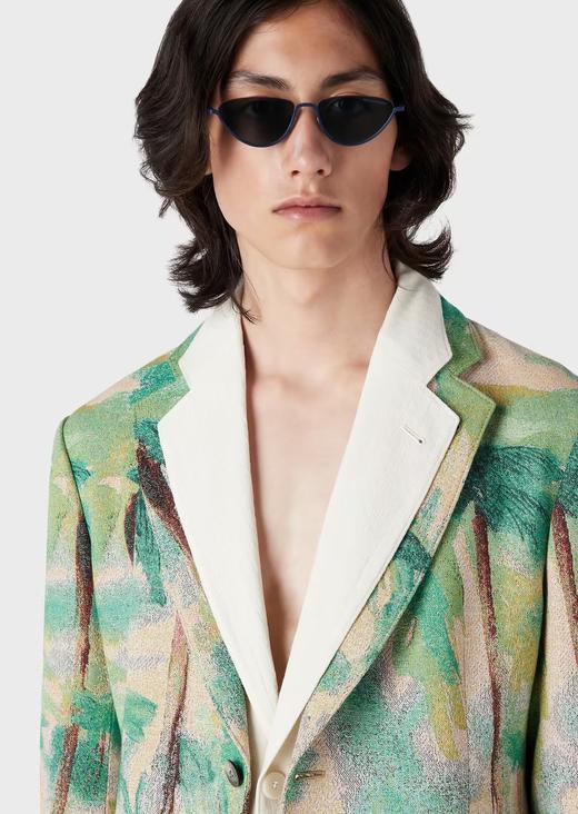 E ARMANI 休闲西服男  D41G37D1249-509 紫色-.47%POLYESTER 53%COTTON 商品图1