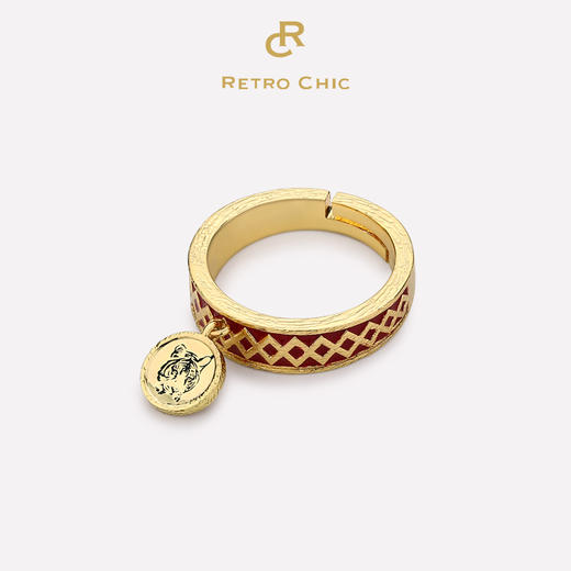 Retro Chic 意大利复古创意饰品  古希腊虎纹戒指 商品图0