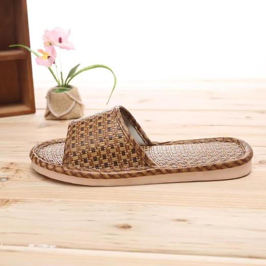 【两双仅需39.9元，夏季爆款】2025夏季天然竹编藤草编织冰凉拖鞋 防滑养生家具室内地板拖鞋 商品图2