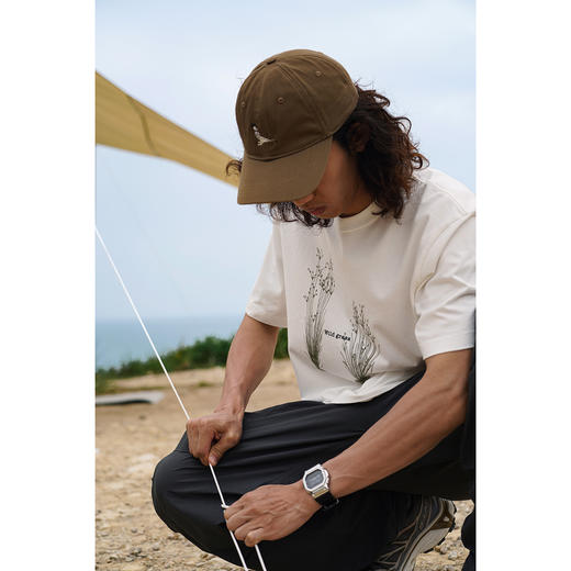 吃茶去chichaqu全棉圆领短袖T恤印花野草 商品图2