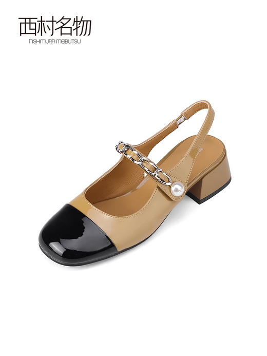 西村名物低粗跟包头小香风法式晚风小凉鞋玛丽珍高级感夏季配裙子13451 商品图2