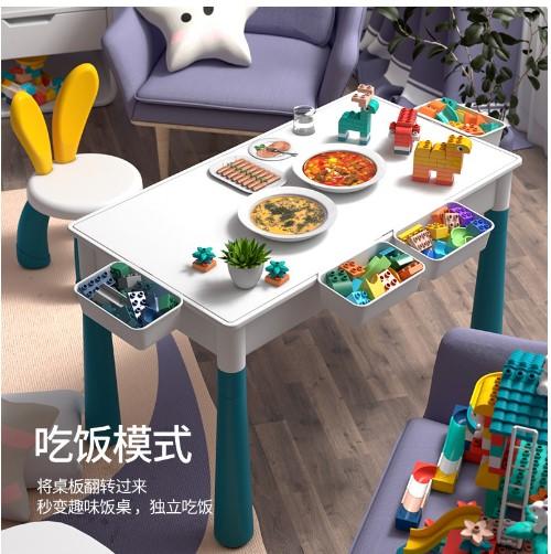 【一桌多用！儿童多功能积木桌子】超大版，安全耐用，多功能，培养创造力，安全无毒，兼容乐高大颗粒积木玩具DIY益智拼装学习桌 优选 商品图3