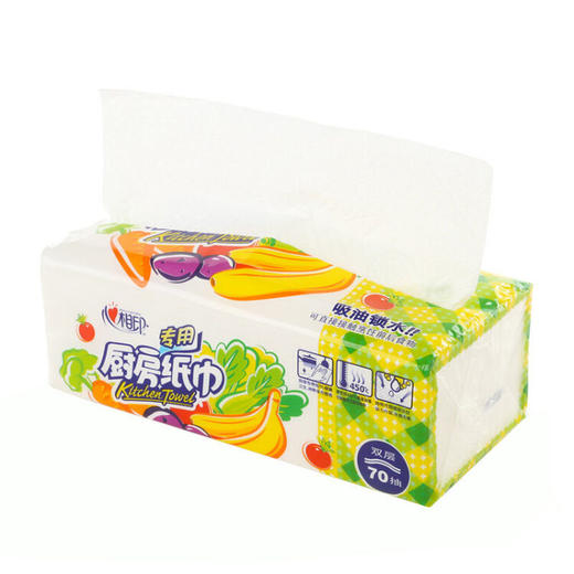 心相印   厨房纸  厨房用纸吸油纸加厚   3包*4提（70抽/包） KDT170 商品图3