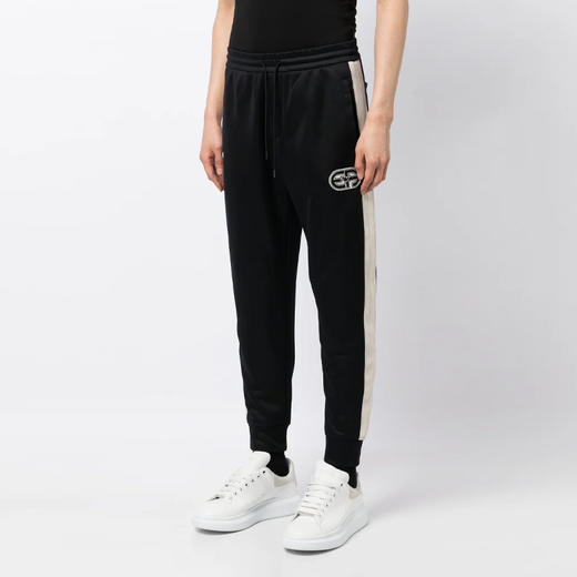 EMPORIO ARMANI 阿玛尼 男士棉质刺绣徽标休闲运动裤 黑色 3R1PZ4 1JLYZ 0999 商品图1