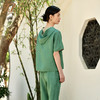 夏季新款 100%桑蚕丝真丝连帽莨绸衬衣女E32CS60 商品缩略图4