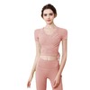 【皮尔新品】2024气质瑜伽服套装女秋冬短袖健身上衣带胸垫绑带普拉提训练运动服 商品缩略图4
