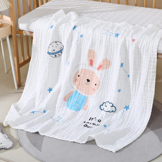 六层纱布纯棉婴幼儿洗澡宝宝全棉a类婴儿独花浴巾新生儿童用品 商品图6