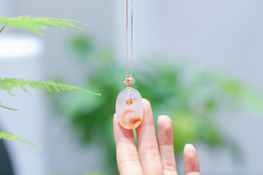 南红冰飘【潋滟】吊坠 镶嵌：18K金 商品图0