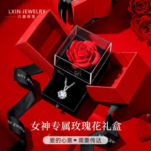 六鑫珠宝 一克拉六芒星莫桑钻耀梦项链 商品图1