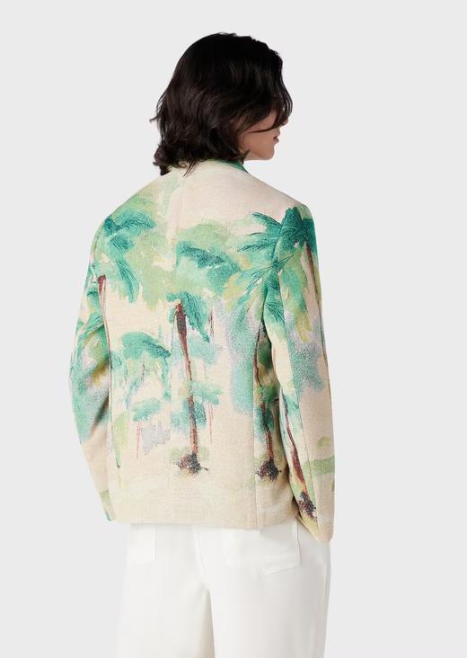 E ARMANI 休闲西服男  D41G37D1249-509 紫色-.47%POLYESTER 53%COTTON 商品图2