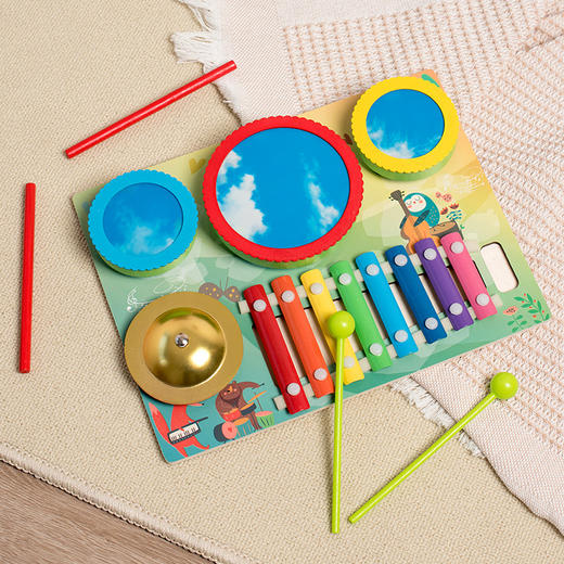 *【母婴用品】儿童八音敲琴手眼协调训练岁幼儿园启蒙敲琴玩具早教益智木制玩具 商品图0