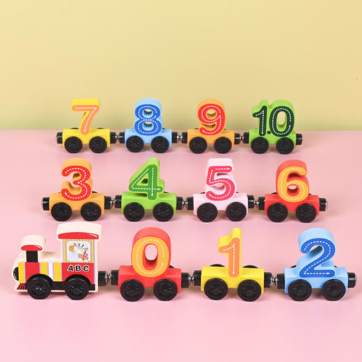 *【母婴用品】木质12节磁性数字小火车磁吸数字积木火车头儿童早教玩具 商品图2