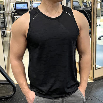 跃牌【跃LEAP-ACTIVE】系列宽松圆领T恤透气网孔印花速干背心G27 商品图2