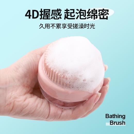 按压式硅胶宠物洗澡梳 按摩刷可装浴液 按摩搓澡专用 手感舒适 不伤皮肤 商品图3