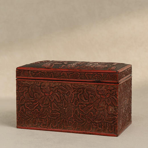 清 剔红山水人物故事盖盒 商品图4