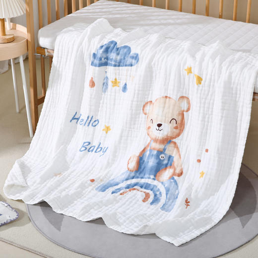 六层纱布纯棉婴幼儿洗澡宝宝全棉a类婴儿独花浴巾新生儿童用品 商品图5