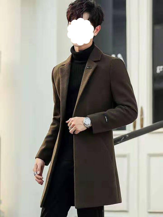 裁缝学苑 M51男士中长款呢子大衣英伦风外套11服装裁剪图牛皮纸样 商品图7