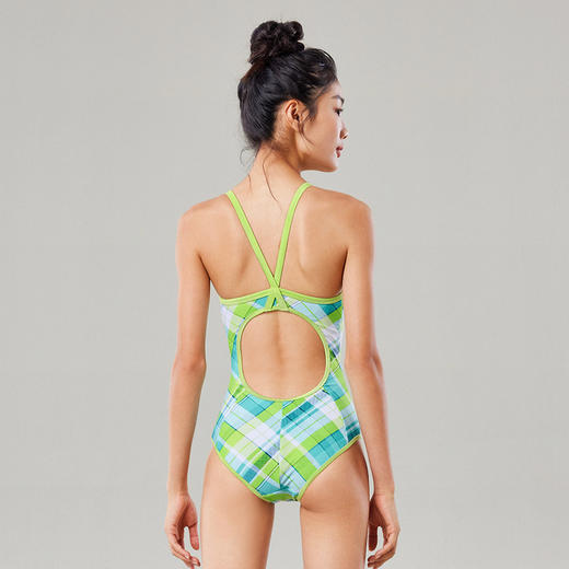 sisia2023新款泳衣女游泳训练运动泳装性感显瘦遮肚高级连体泳衣 商品图2