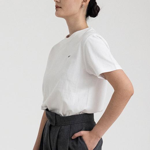 【Mr·Karl重磅纯色T恤】DUIWEI新疆长绒棉刺绣T恤 270g重磅 版型挺立 质感绵软 复古宽松 白色短袖半袖 商品图3