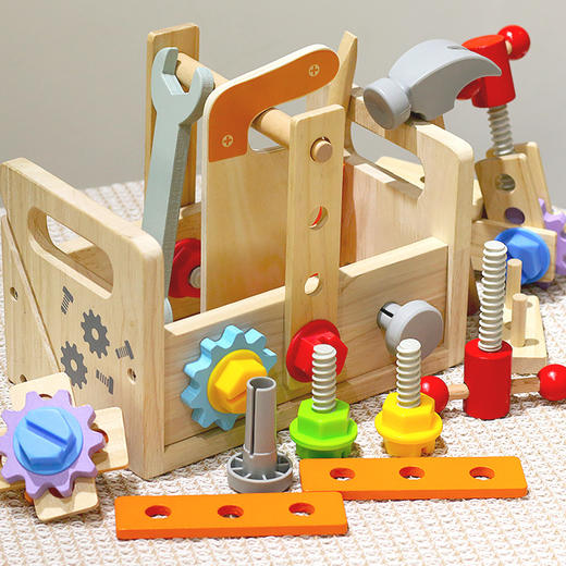 *【母婴用品】儿童仿真修理工具箱玩具拧螺丝钉动手组装螺母早教益智过家家玩具 商品图0