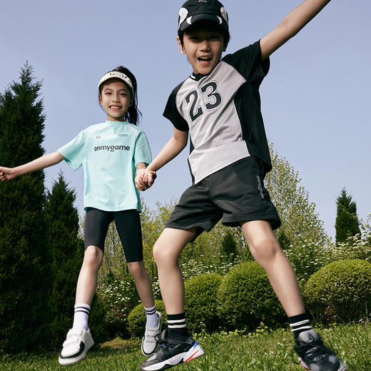 onmygame男童女童短袖T恤夏装儿童运动衣体能训练服轻薄快干 商品图4