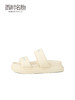 西村名物2023夏季新款露趾休闲软底凉拖外穿平底沙滩拖鞋女23131 商品缩略图1