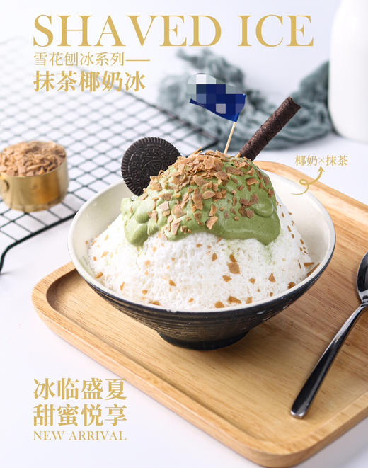 （23年网络爆款）后亭春 椰乳雪花冰  800g/包 1:4调对  绵绵冰、沙冰 商品图0