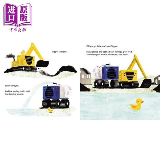 【中商原版】Digger and the Duckling 挖掘机与小鸭子 英文原版 进口图书 儿童绘本 动物故事图画书 保护环境 4-8岁儿童读物 商品图4
